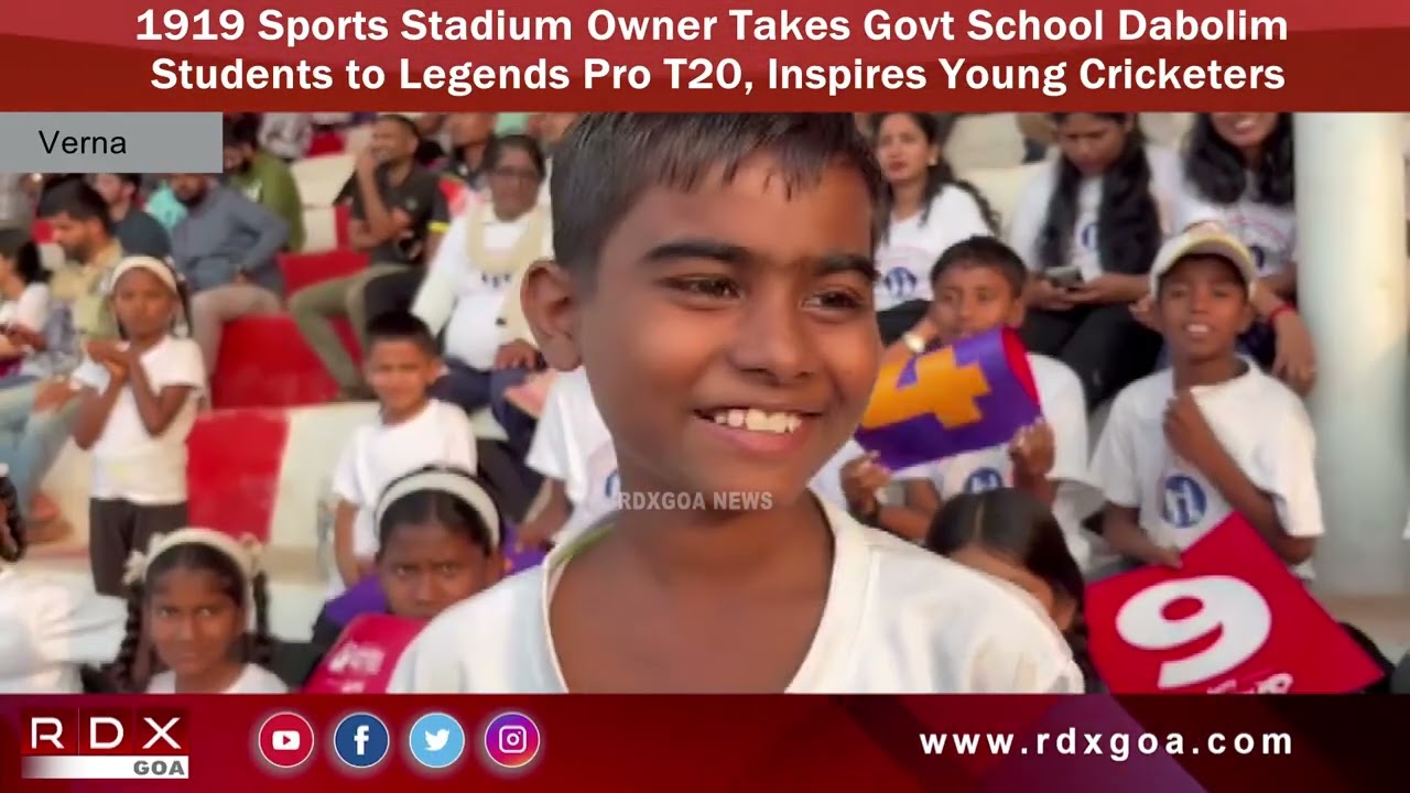 1919 Sports Stadium Owner Takes Govt School Dabolim Students to Legends Pro T20
