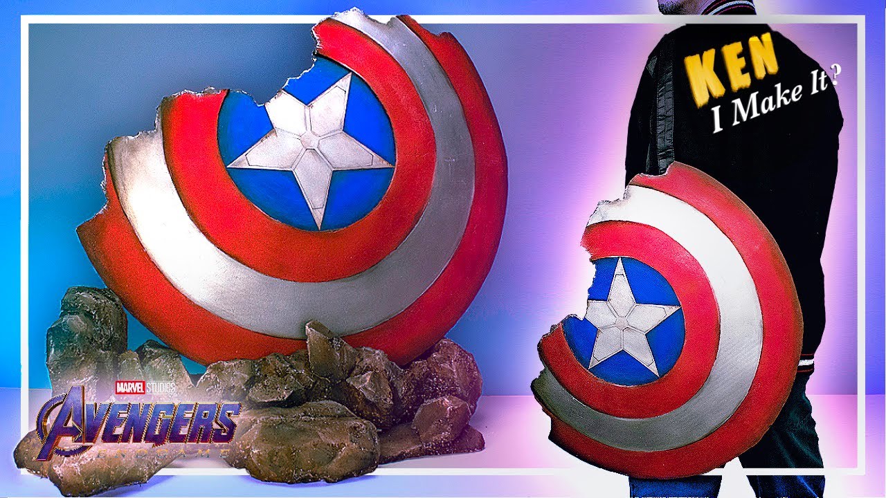 DIY BROKEN CAPTAIN AMERICA SHIELD Display - Avengers Endgame | Ken I Make It