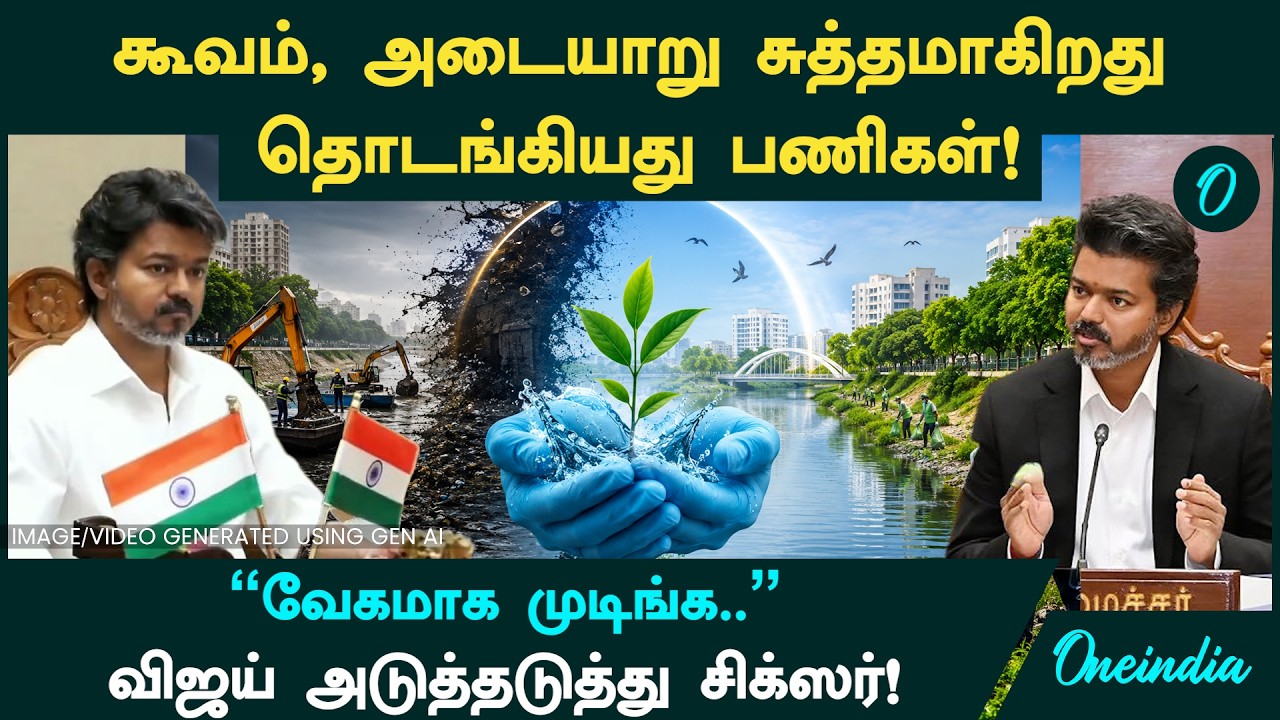 முதல்வர் விஜய் கொடுத்த கால கெடு! கூவம், அடையாற்றுக்கு சாப விமோசனம்! மெகா ஆபரேஷன்!