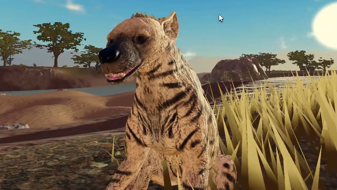PLAYING AS THE NEW HYENA! (UPDATE) in Roblox- Savannah Life