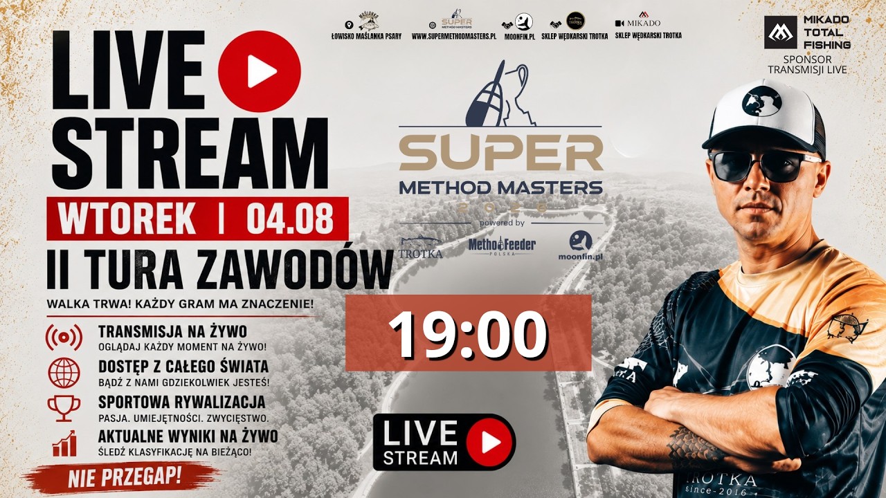 🎣 SUPER MASTERS WEEK 2026 | II TURA ZAWOD&Oacute;W | TRANSMISJA NA ŻYWO