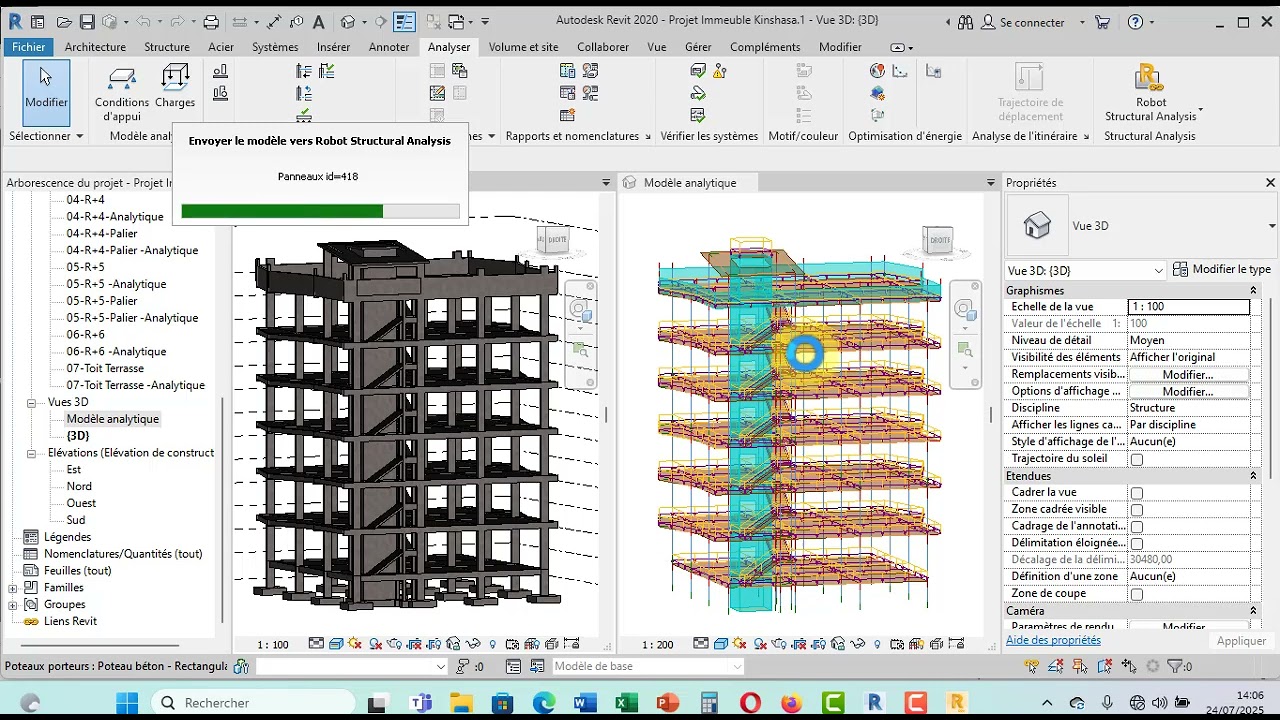 I.16_Exportation du Modèle Analytique Revit vers RSA -Réglages des Paramètres