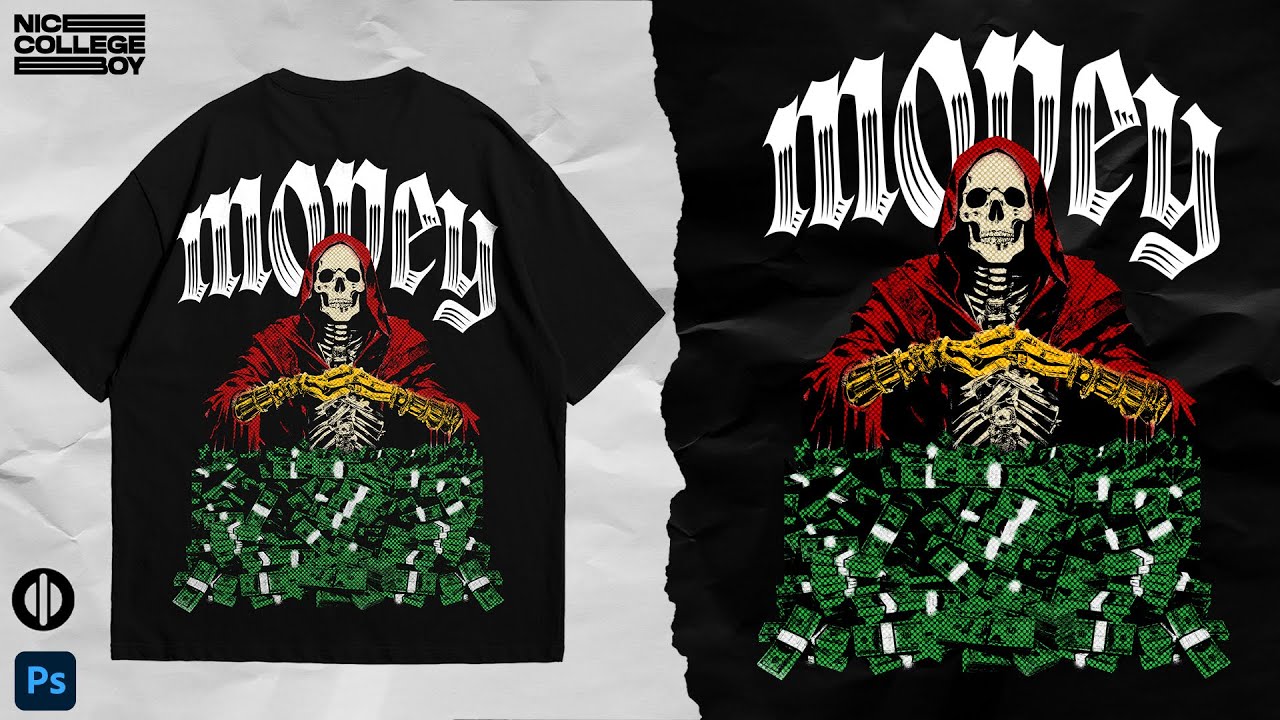 Create Streetwear T-Shirt Design Using ai and Photoshop
