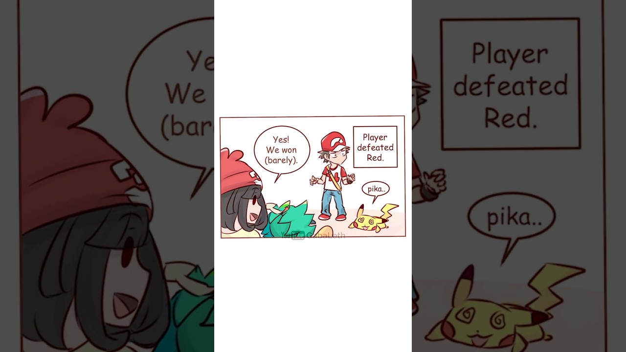 When you defeat Pok&eacute;mon Trainer Red