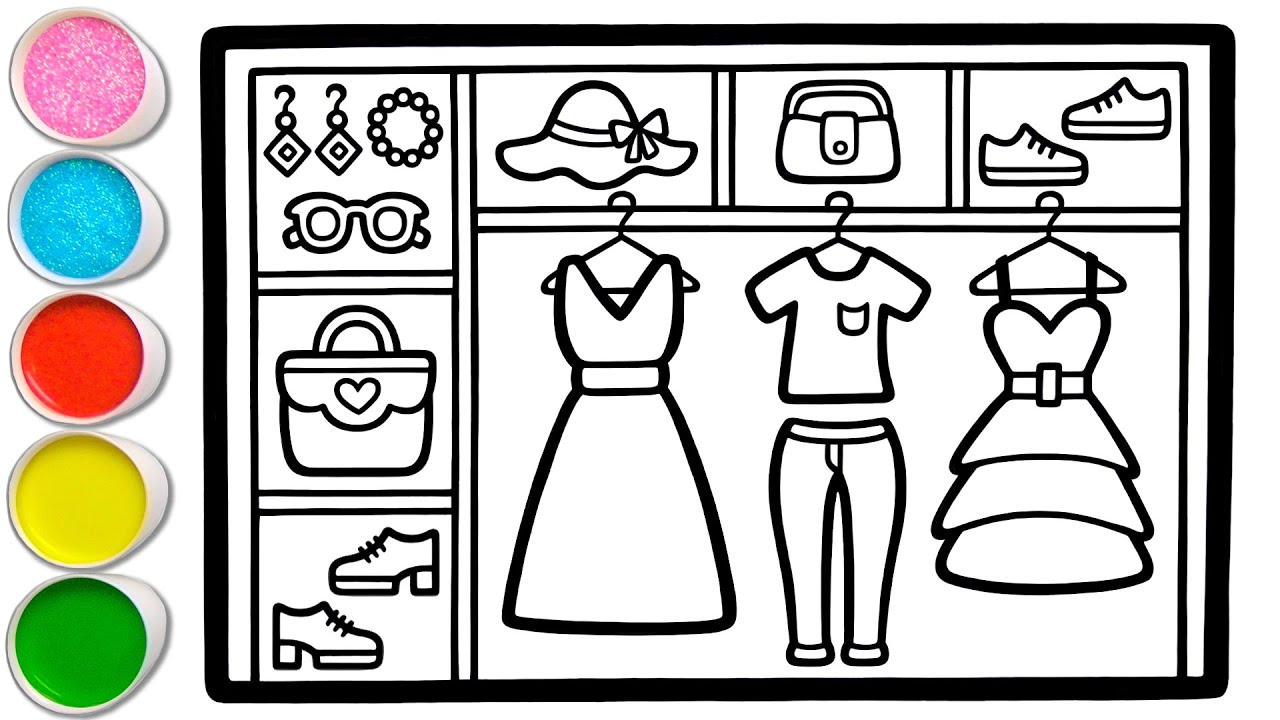 Lemari Kamar Tidur Menggambar, Melukis, Mewarnai untuk Anak, Balita | Pelajari Menggambar Mudah #312