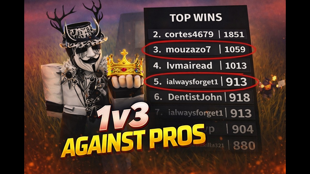 1v3 AGAINST PROS! Roblox Arena Of Survival 🏹
