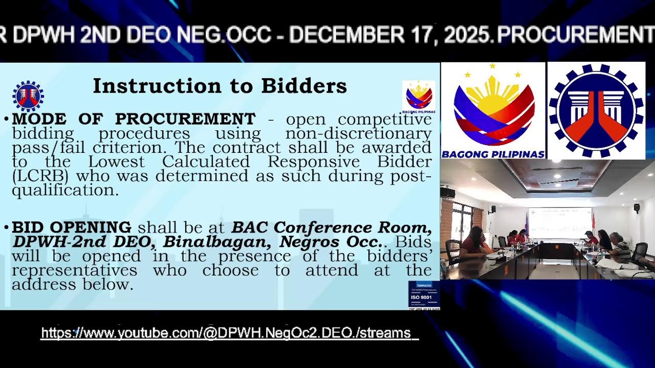 PROCUREMENT LIVESTREAM FOR DPWH 2ND DEO NEG OCC - DECEMBER 17, 2025