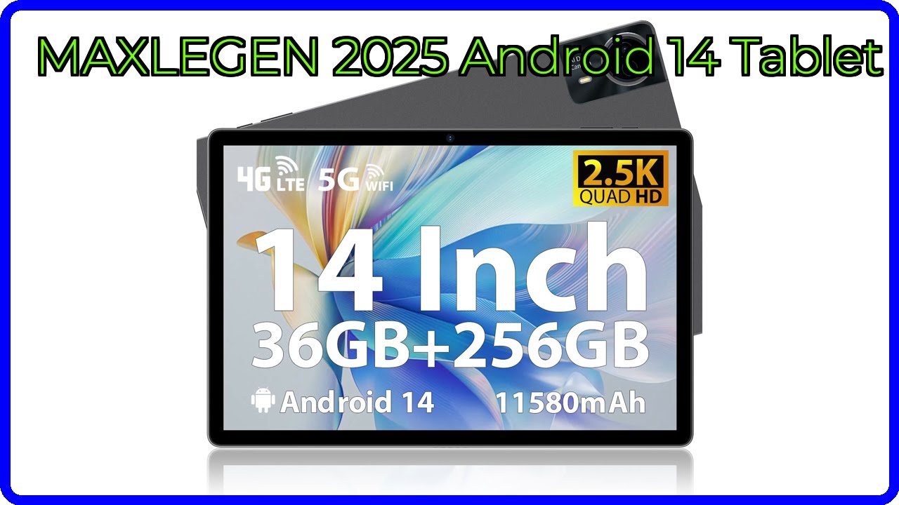 BEWERTUNG (2025): MAXLEGEN 2025 Android 14 Tablet. WESENTLICHE Einzelheiten