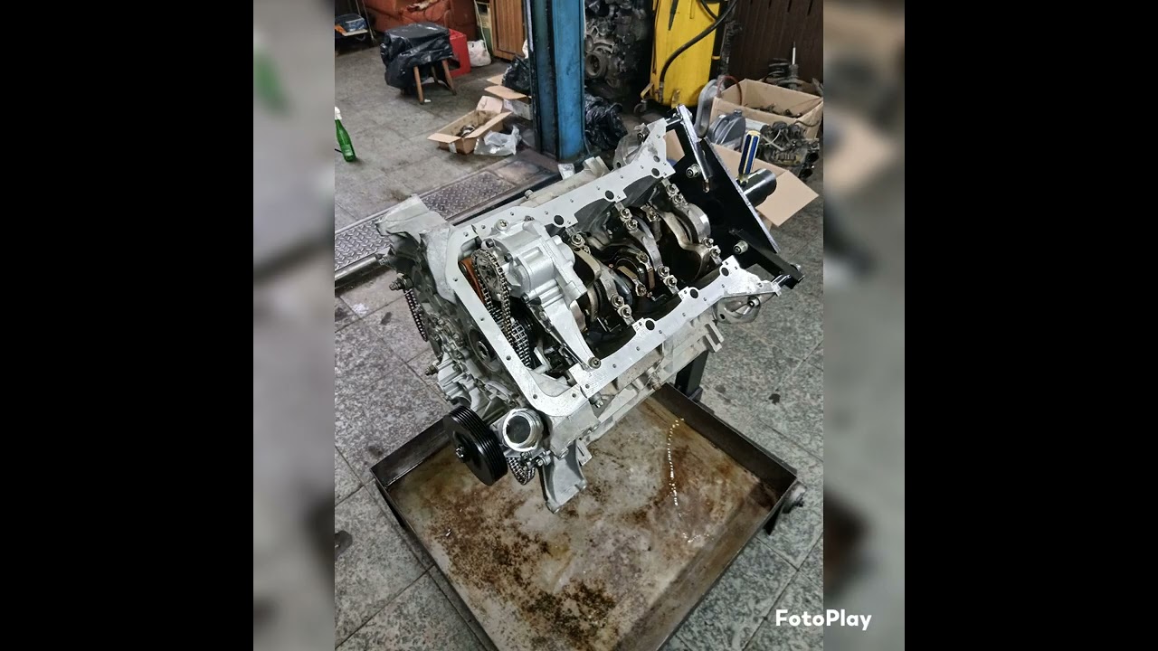 Сборка двигателя м272 Mercedes, после гильзовки