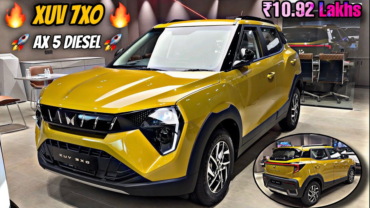2026 XUV3XO AX5 DIESEL CITRINE YELLOW COLOR @Rs10.92 LAKHS ❤️ XUV3XO AX5 DIESEL REVIEW | NEW XUV3XO 