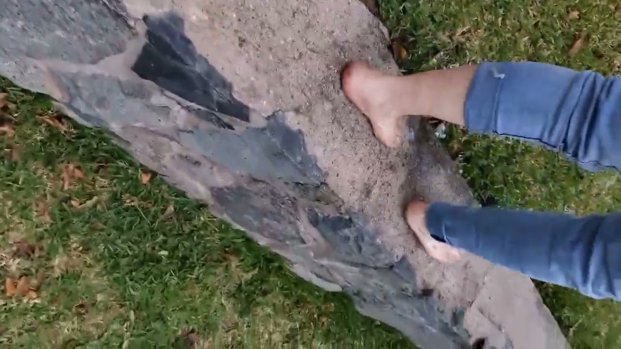 barefoot with my dirty feet