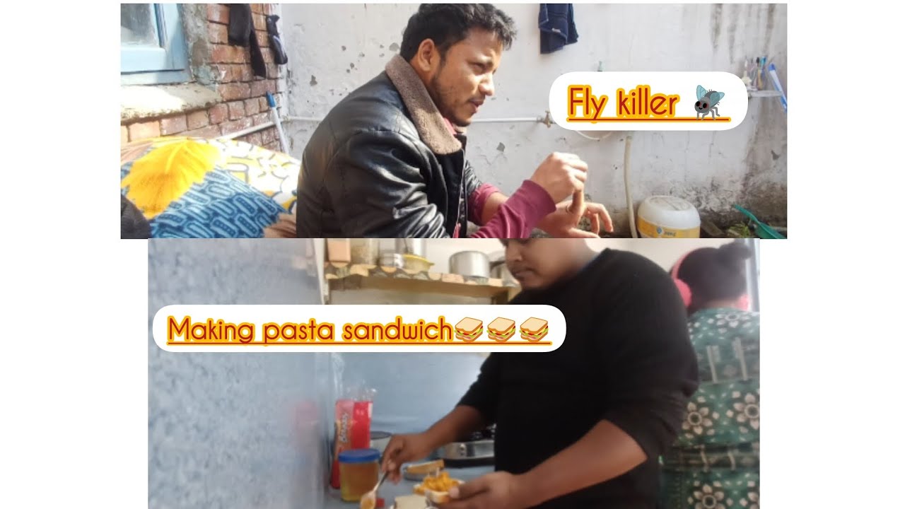 The Fly killer🪰 | Making pasta sandwich🥪