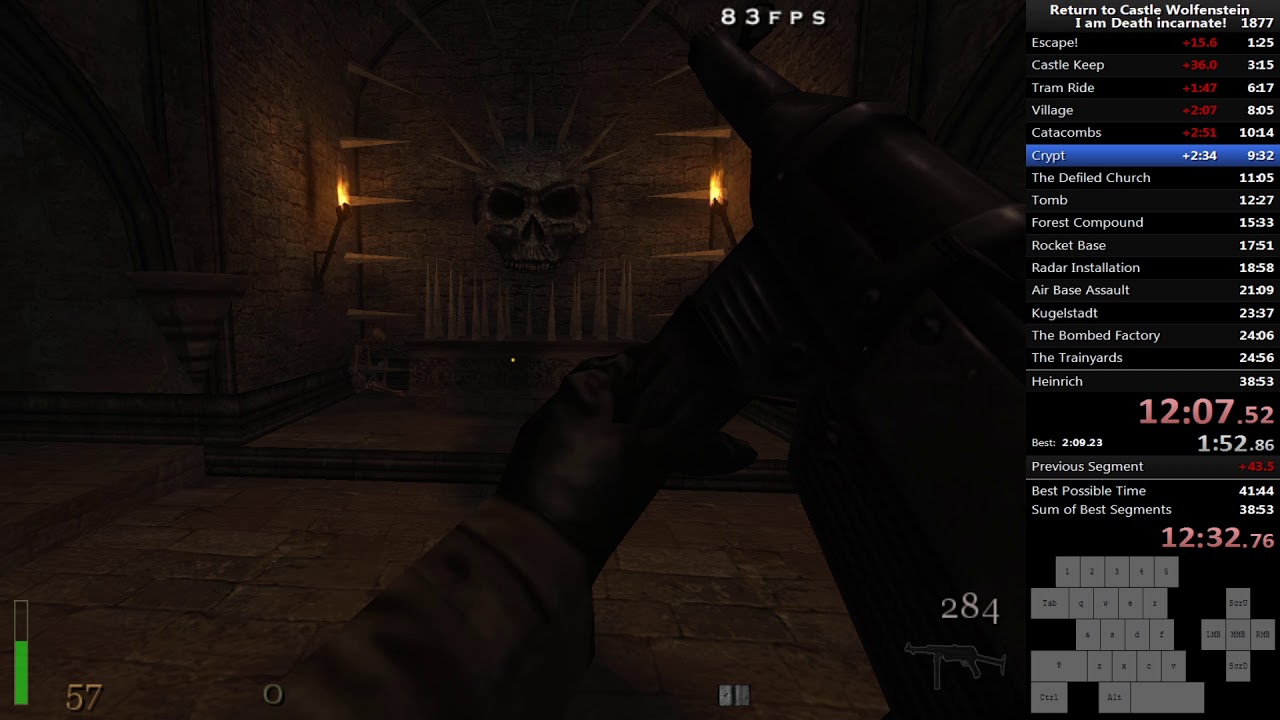 RtCW speedrun without strafe jumps and most tricks