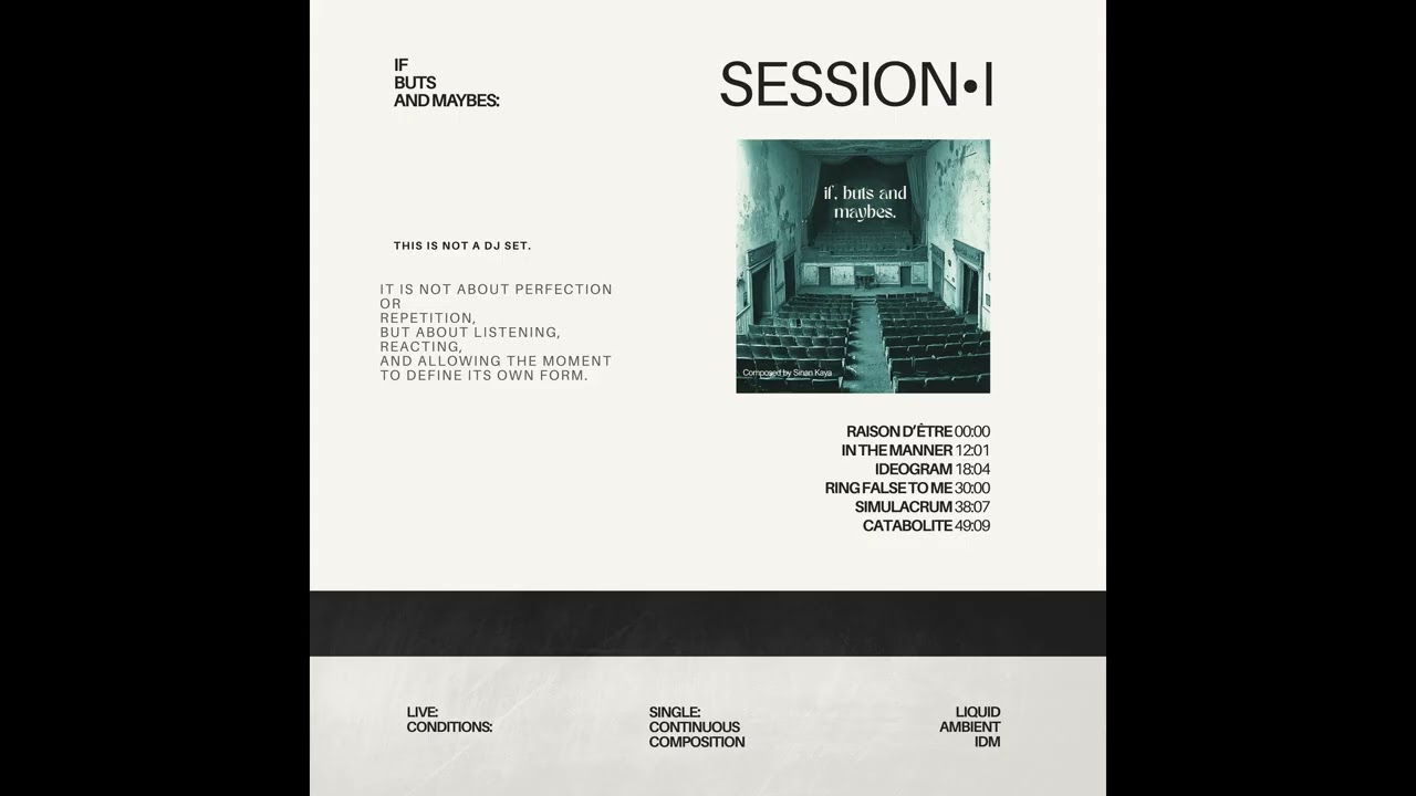 01 - Sinan Kaya - Raison d’être (If, Buts and Maybes Recording Session)