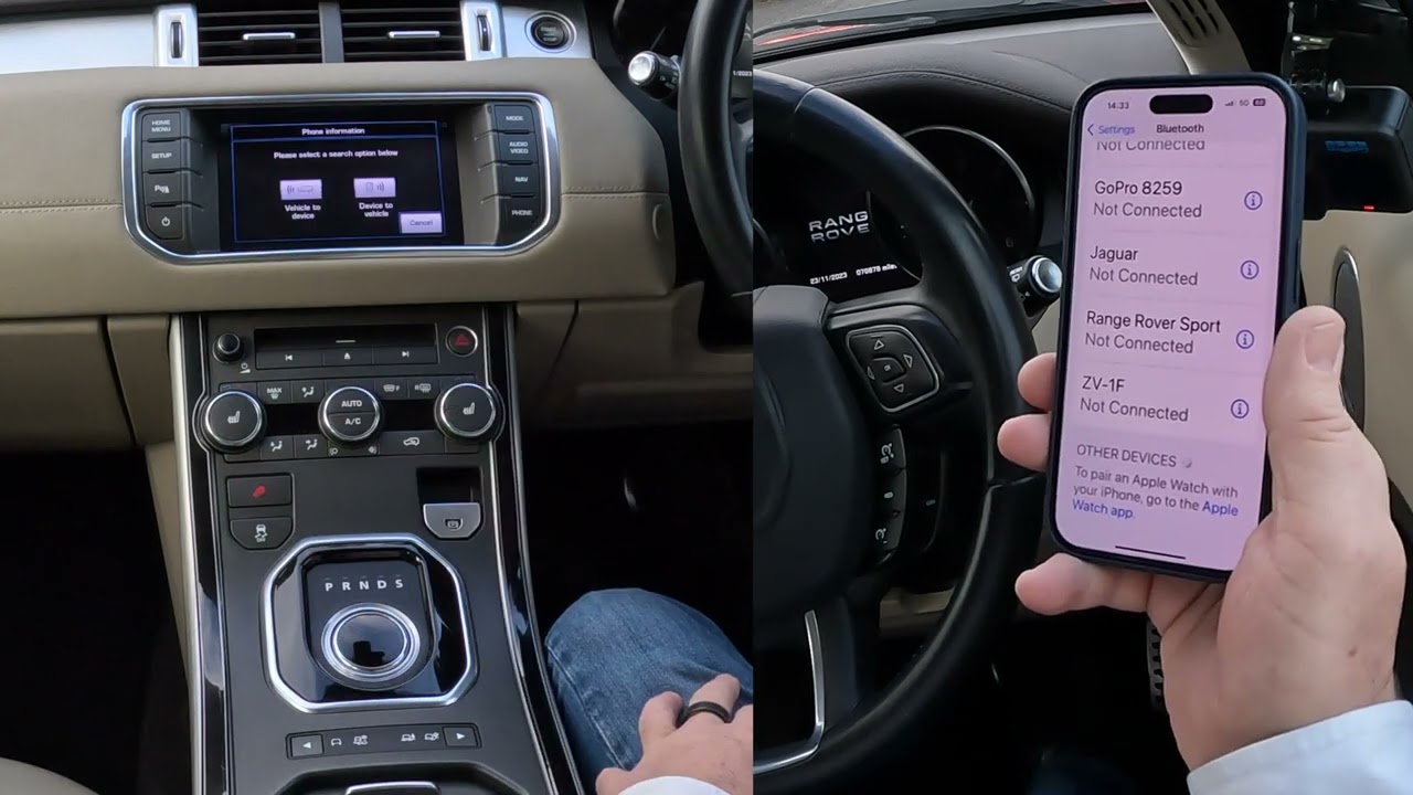 How to pair a mobile to the bluetooth audio system in a 2013 Range Rover Evoque
