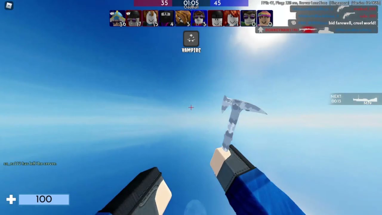 I went under the map (Roblox Arsenal)