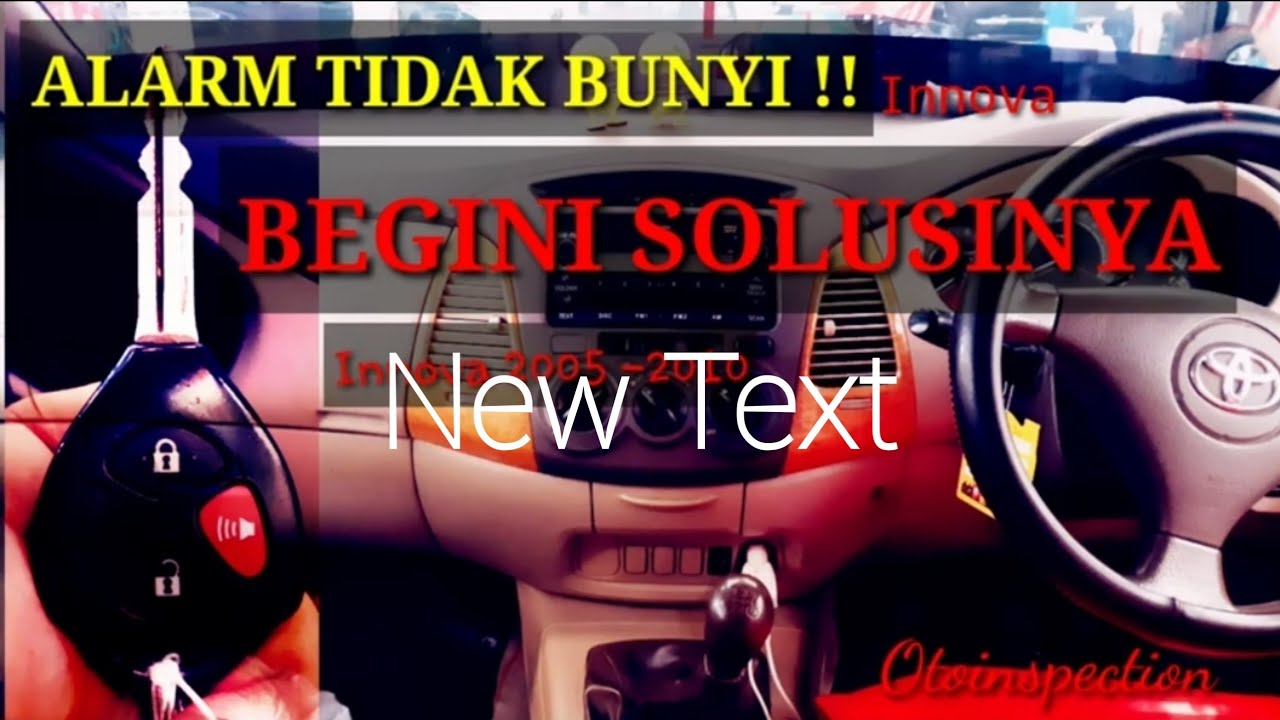 Stel alarm innova 2005-2010 ke mode silent dan unsilent / otoinspection