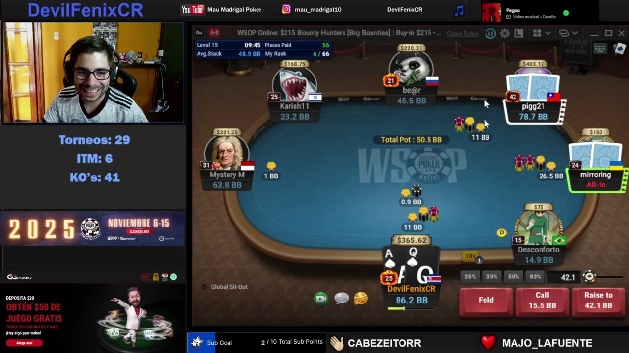 ¡Primera Mesa Final como Streamer Oficial de GG!