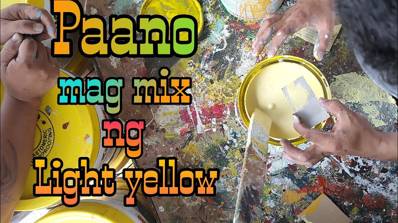 Paano mag timpla ng light yellow || How to mix light yellow color paint