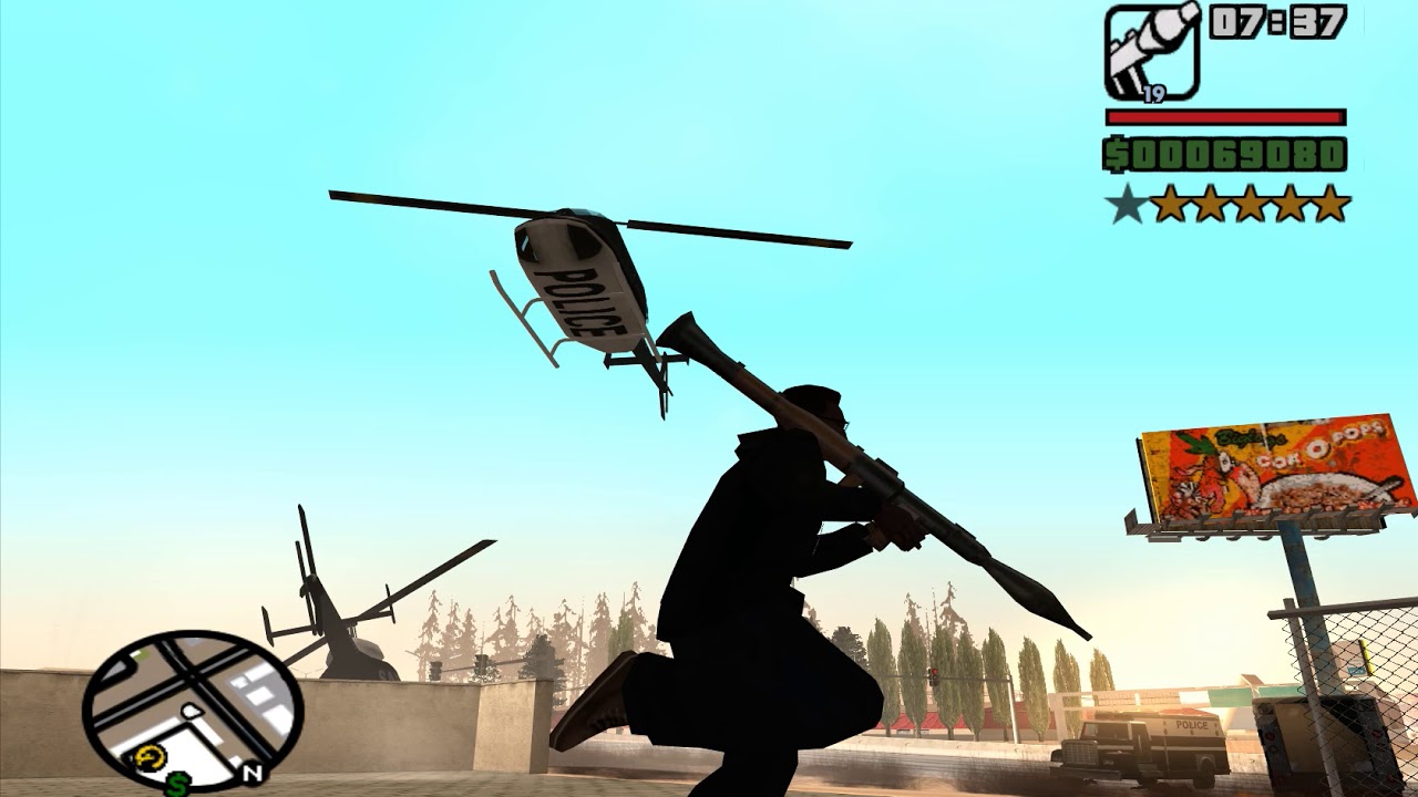GTA San Andreas - Rocket launcher rampage - helicopter blast