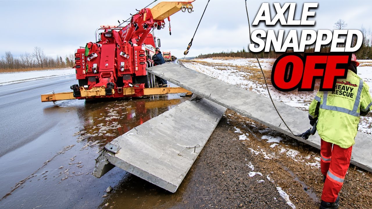 Broken Axle Nightmare Chain Lift Tractor Recovery | Highway Thru Hell
