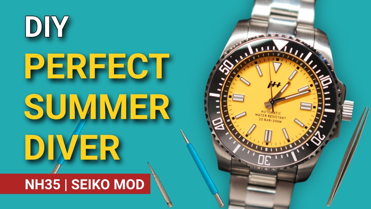 DIY Summer Diver Build: Submariner-Style Case & Vibrant Dial, NH35 Seiko MOD