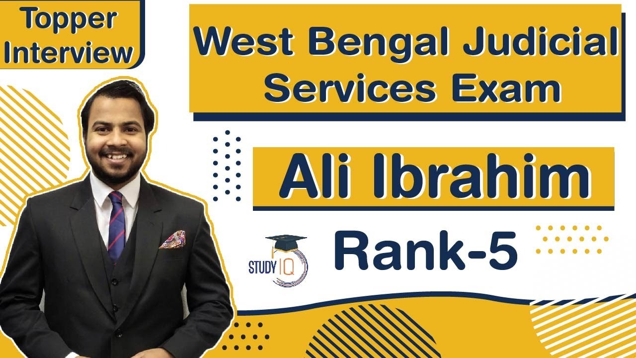 West Bengal Judicial Services Exam Topper Interview - Cleared exam in 1st attempt Ali Ibrahim Rank 5