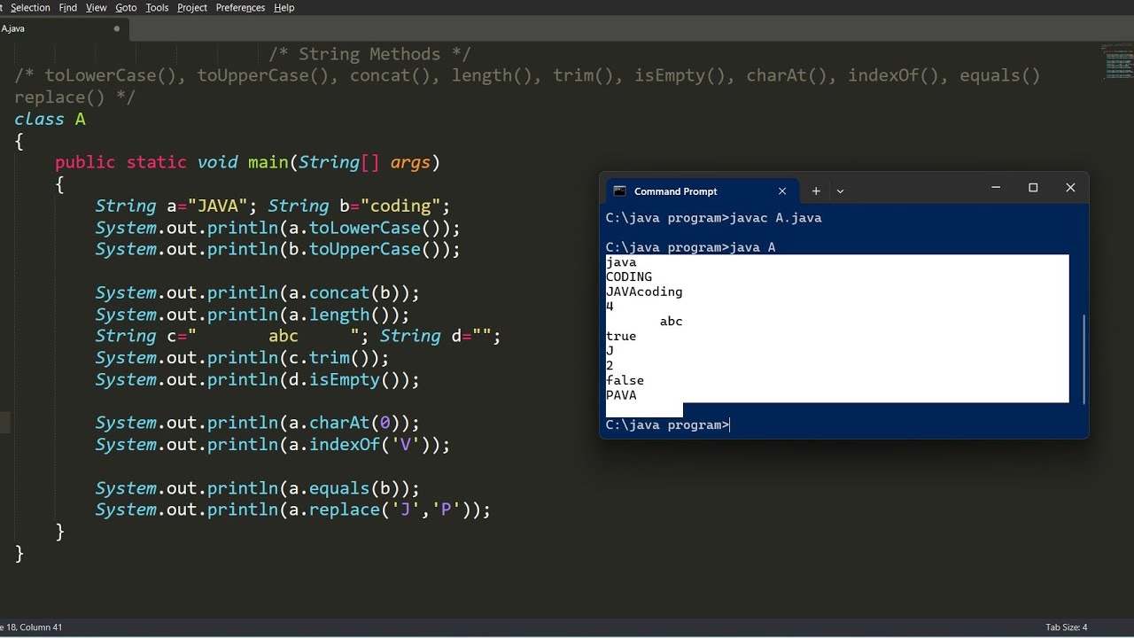 string methods in java hindi | java language