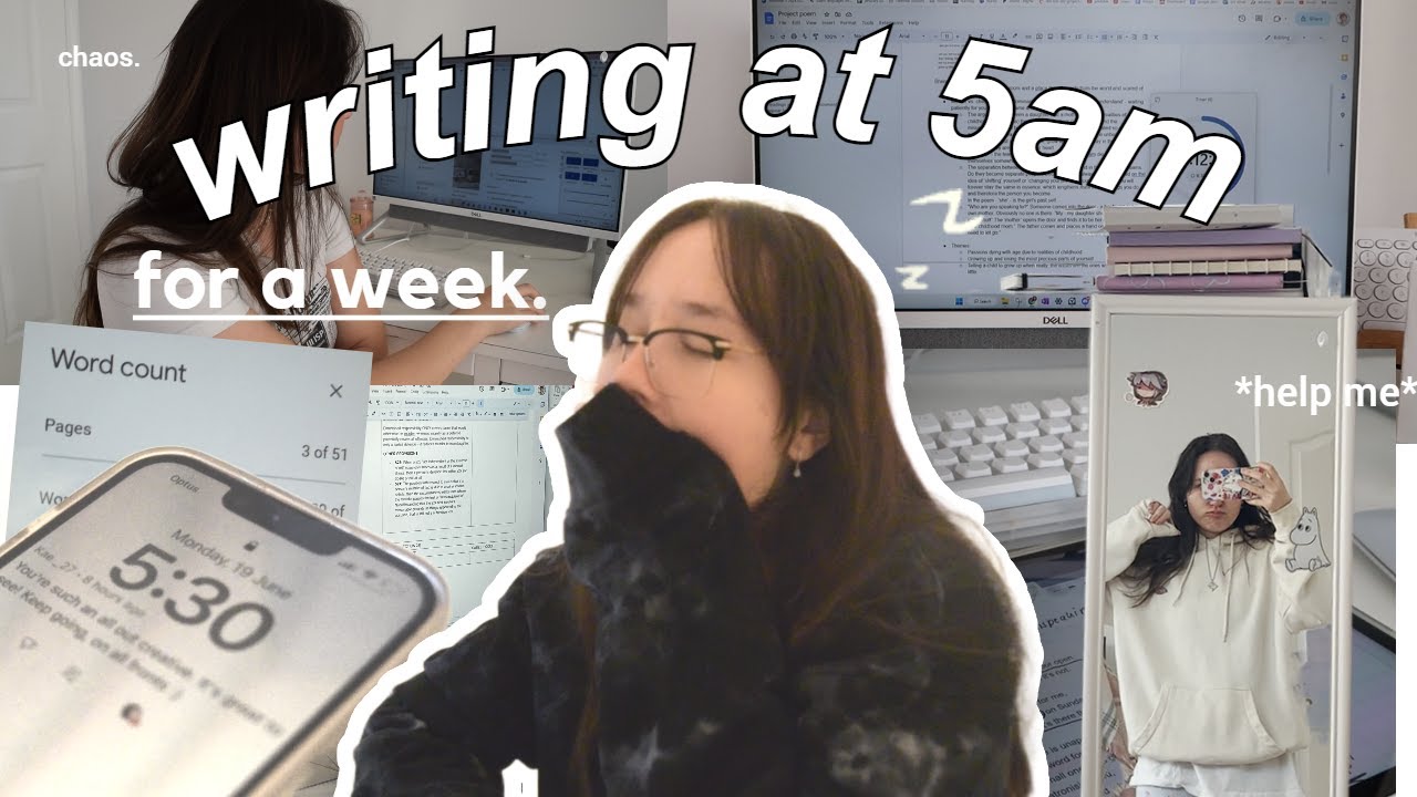 waking up to write at *5AM* for a WEEK 🕔📖 ₊˚ (challenge) collab with @sincerelyvee