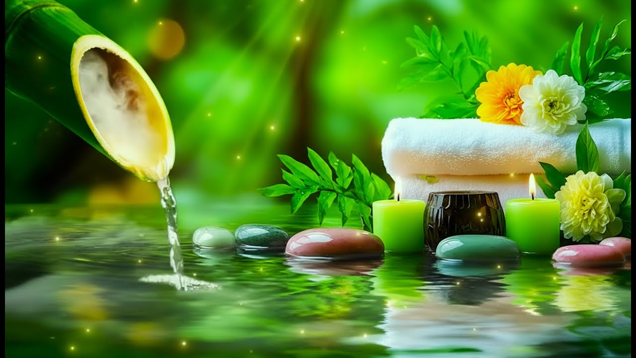 Sleep Healing Music + Bamboo Water 🌿 Calm Nervous System