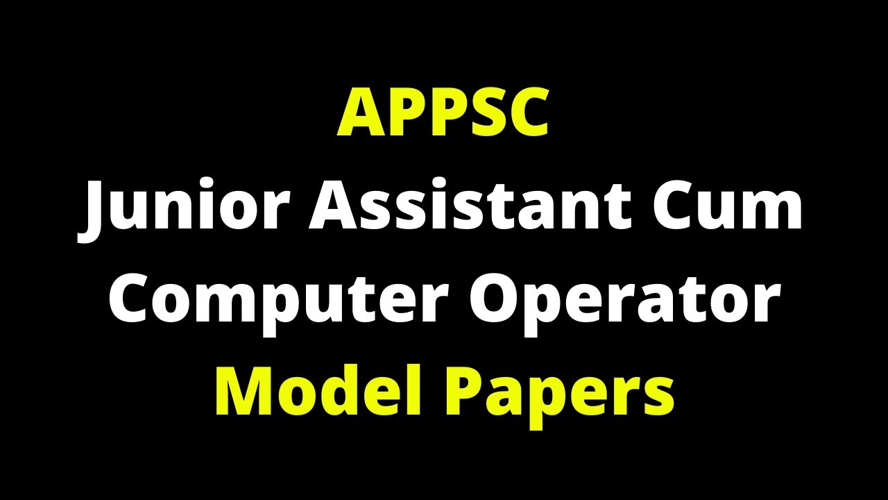 APPSC Junior Assistant Model Papers | APPSC | GROUP4|MCQ|SYLLABUS|EXAM PATTERN