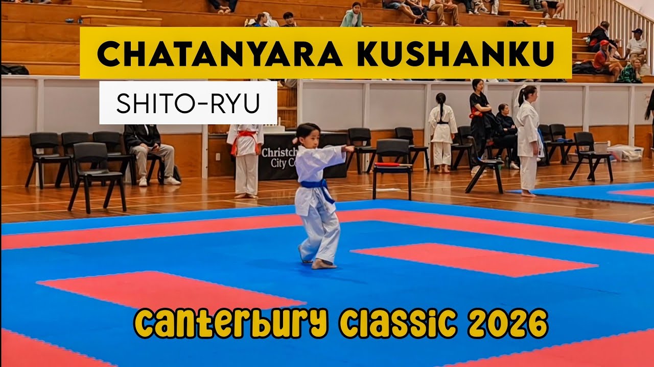 Performing Chatanyara Kushanku Kata at the Canterbury Classic Karate Competition 2026 🥋🔥🥇