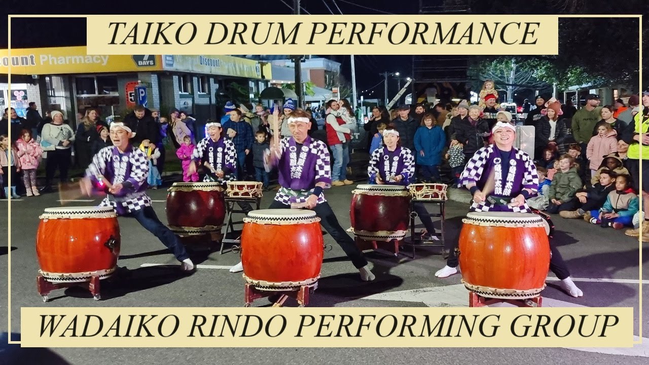 TAIKO DRUMS by WADAIKO RINDO - SNOWFEST GIPPSLAND 2024 at WARRAGUL VIC