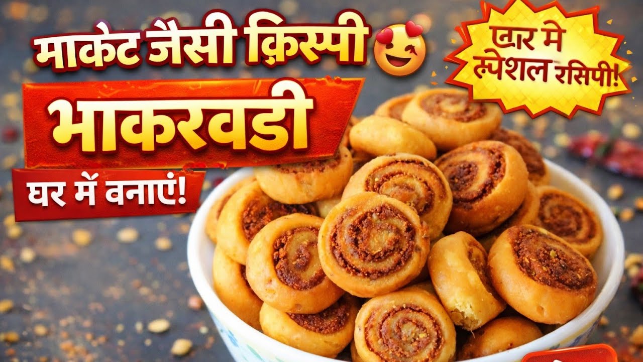 मार्केट जैसी क्रिस्पी भाकरवड़ी 😍 | पहली बार में परफेक्ट | Bhakarwadi Recipe #holispecial #snacks 
