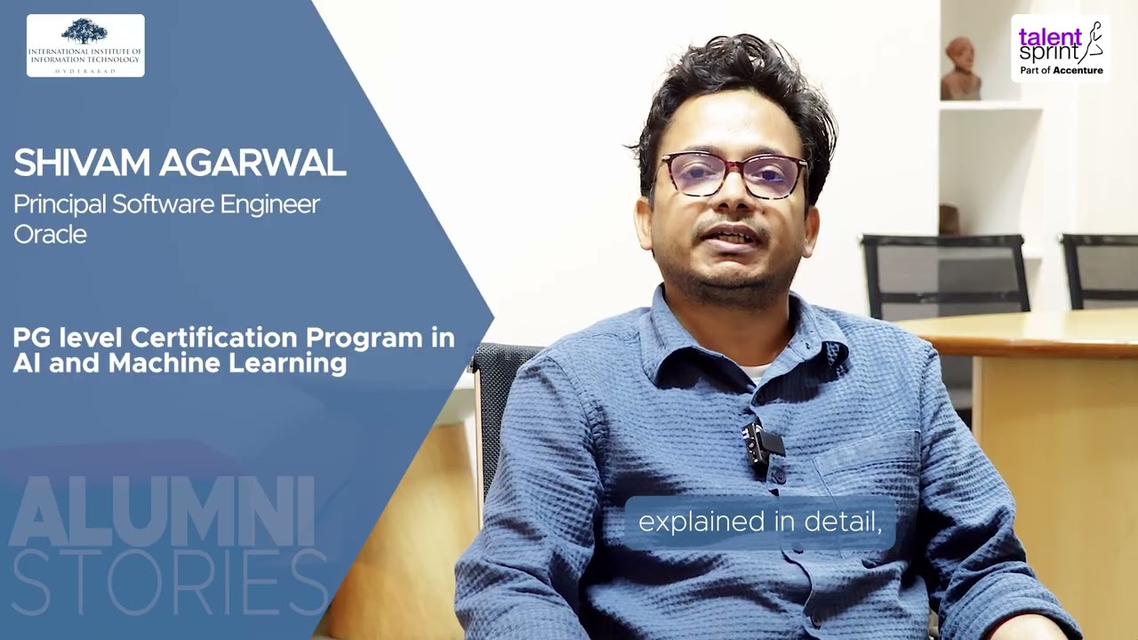 Alumni Stories | Shivam Agarwal | PG Level Certification Programme in AI and Machine Learning