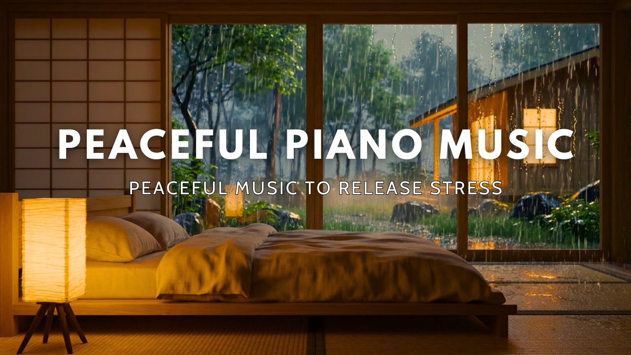 Relaxing Piano Music and Rain Sounds BLACK SCREEN for Sleep No Ads | Deep Sleep Music, Fall Asleep