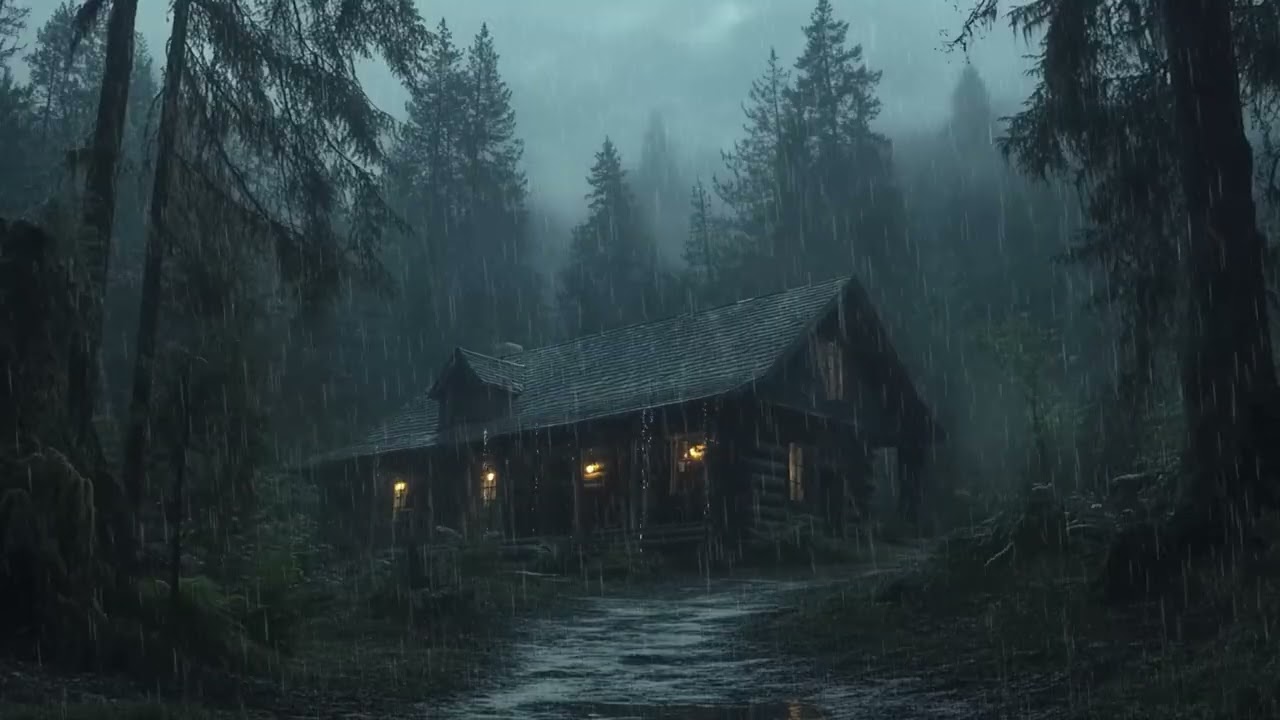 Falling Asleep After 5 Minutes During a Heavy Rainstorm in the Forest | Natural Sounds for Sleep