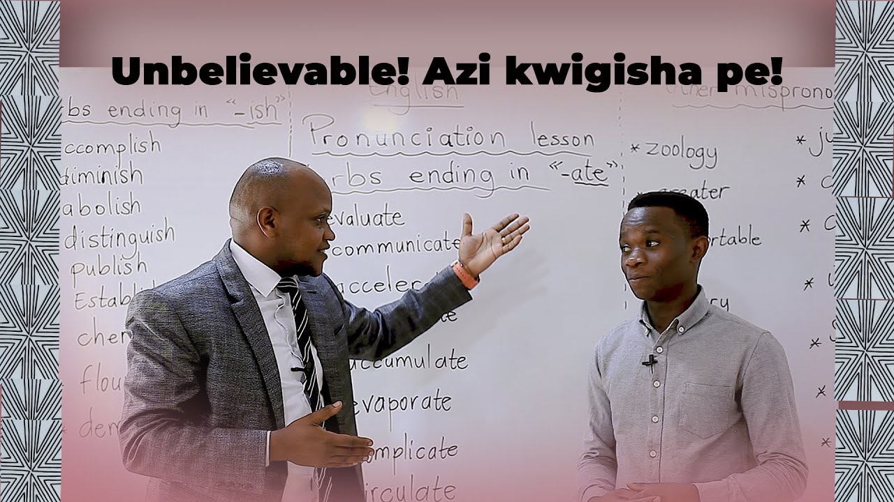 Vuga  Icyongereza neza. Uyu mwarimu aratwemeje, mbega isomo ryiza!
