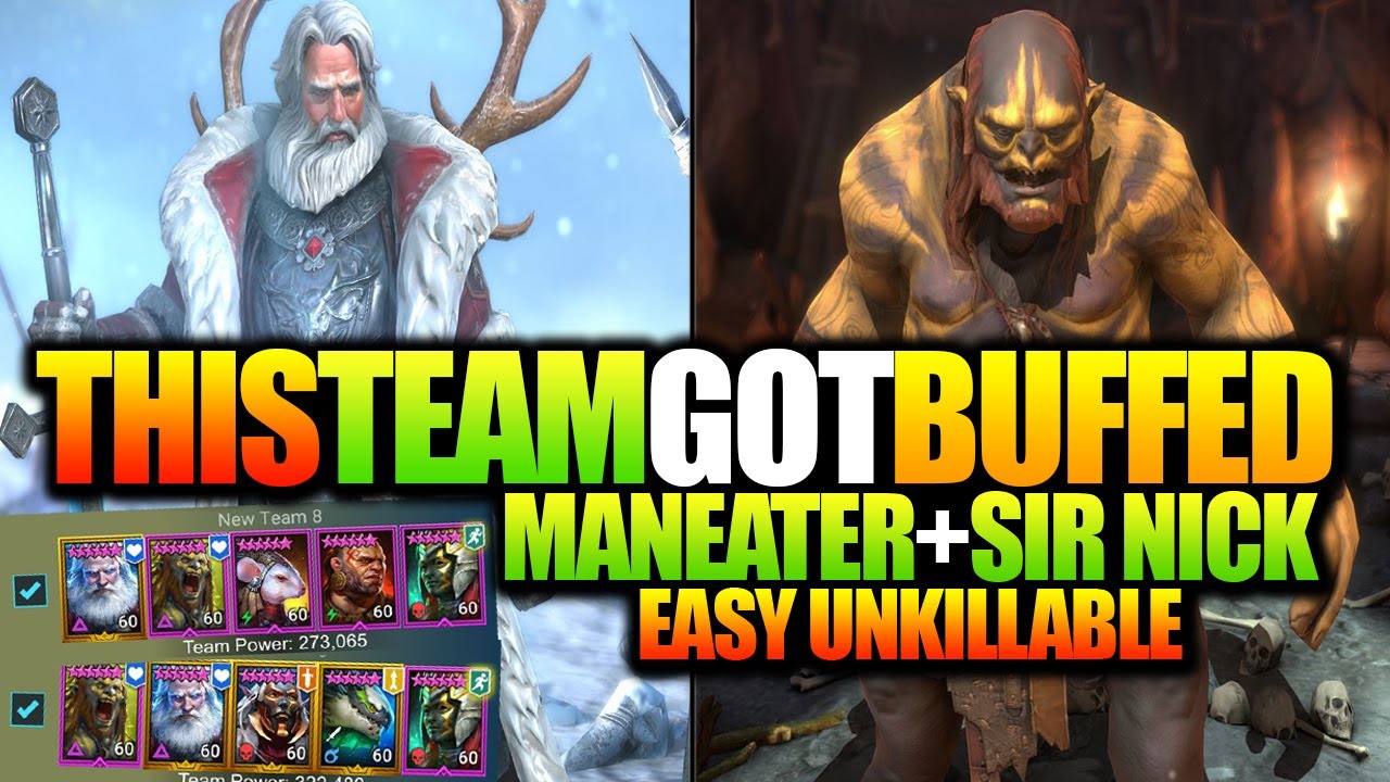*ONE OR TWO KEY UNM* SIR NICHOLAS & MANEATER UNKILLABLE RAID SHADOW LEGENDS [ROSCHARD OR SIR NICK]