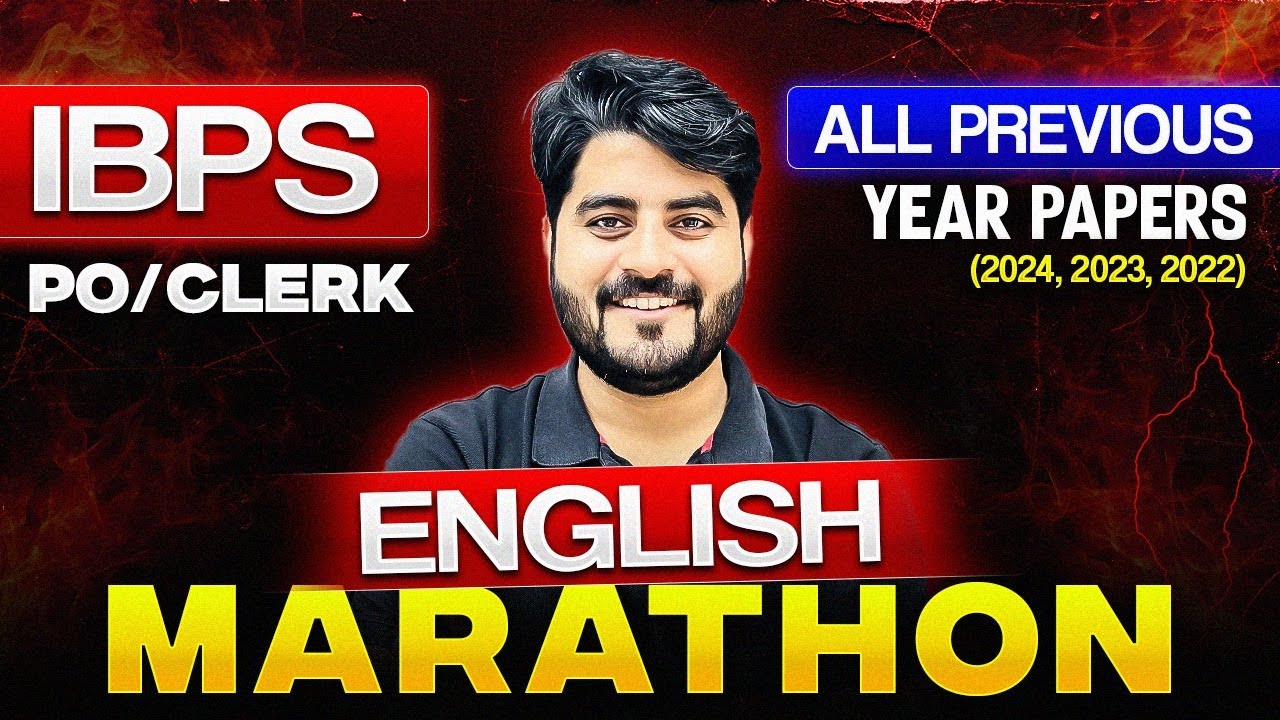 IBPS PO/Clerk 2025 | English All Previous Year Papers Marathon | By Vishal Sir