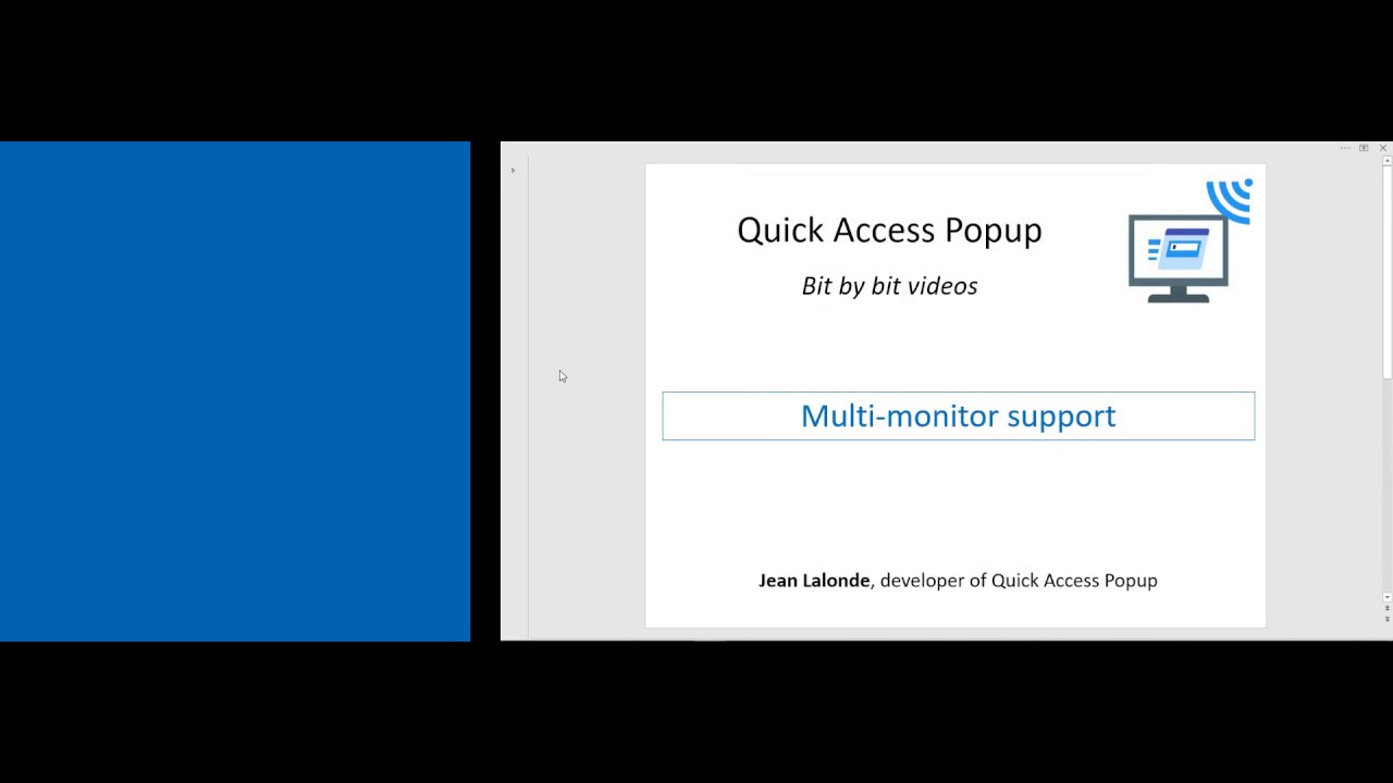 Multiple-monitor support in Quick Access Popup - QAP Bit by Bit Videos