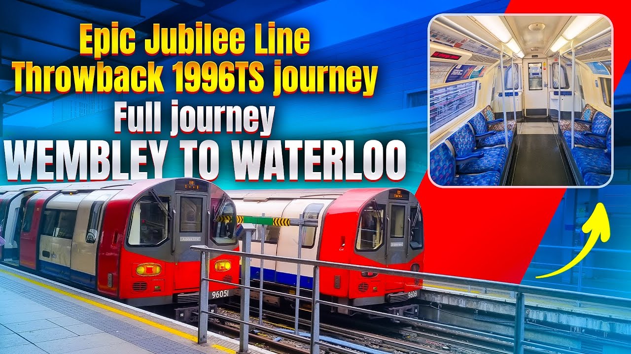 🚇 FULL Journey on the Jubilee Line 1996TS | Wembley Park to Waterloo 🚇