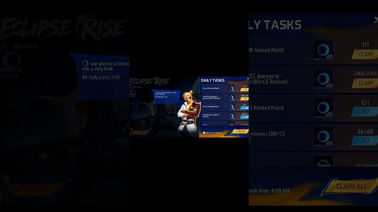 how to complete eclipse rise event kaise pura karen in free fire free aug horse skin kaise milega