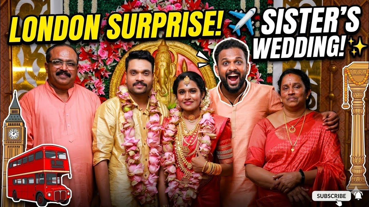 അനിയത്തിയുടെ കല്യാണം ❤️ #Surprise entry  #surprise visit  famil#UK #NOTTINGHAM #London UK to India