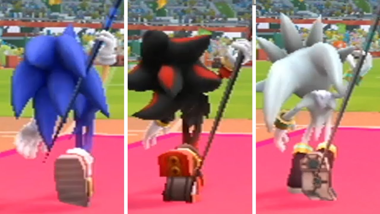 Mario & Sonic at the 2012 London Olympic Games - All Characters Javelin Throw Gameplay