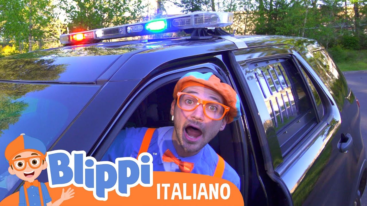 Blippi alla scoperta dell'auto della polizia | Blippi in Italiano | Video educativi per bambini