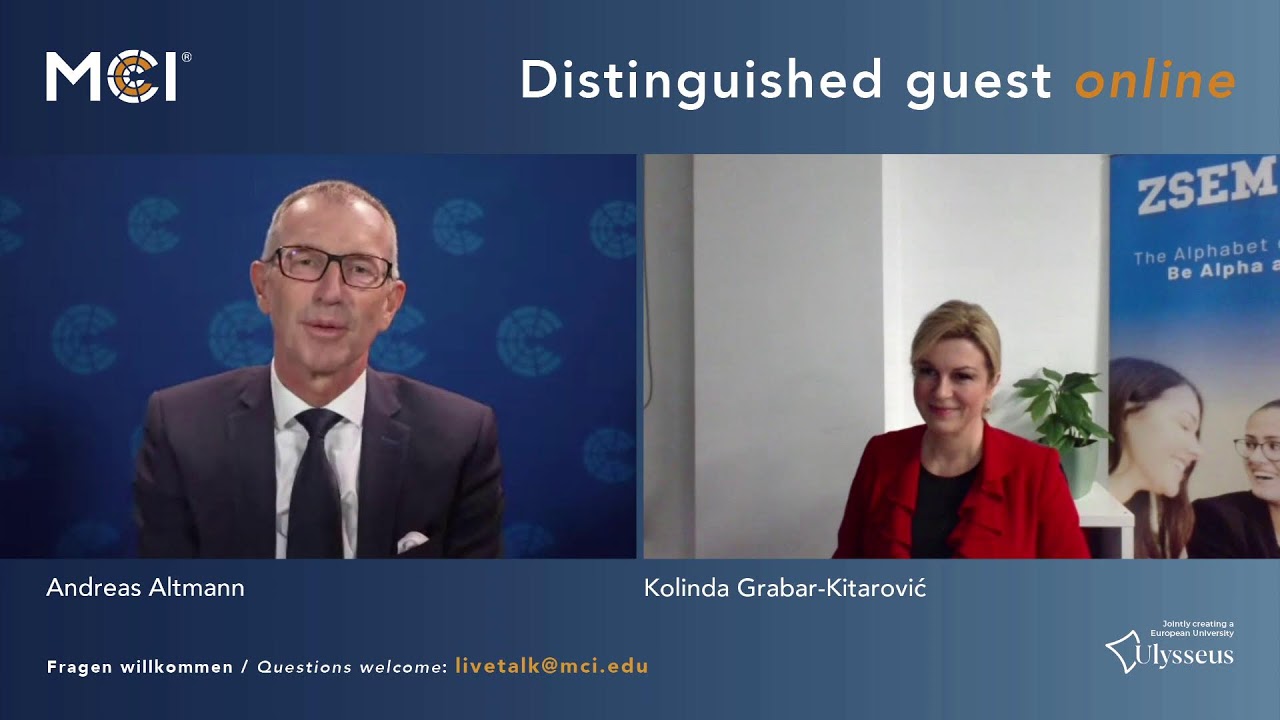 MCI | Distinguished Guest Livetalk | Kolinda Grabar-Kitarović | Former President Croatia, Member IOC
