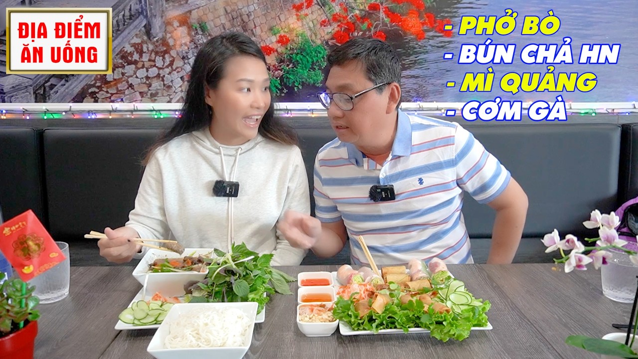 Địa điểm ăn uống: Phở sườn bò, Bún chả Hà Nội, Mì Quảng, Cơm gà, DDAU1 #tiến Minh 65 #minhngo