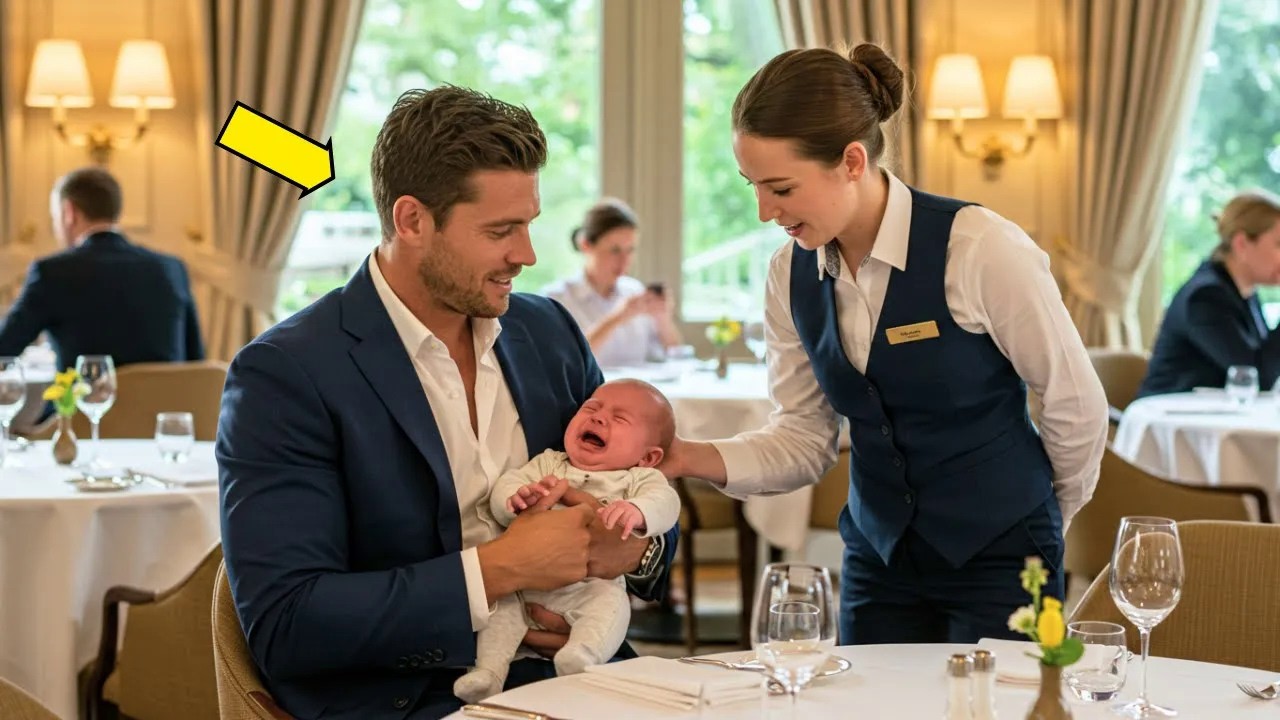 Dziecko miliardera głośno płakało w restauracji... dopóki nieśmiała kelnerka go nie uspokoiła.