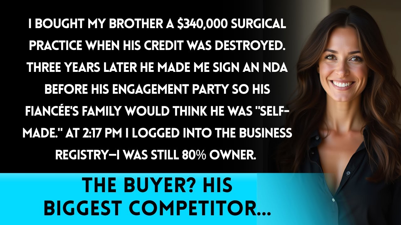 I Bought My Brother A $340K Surgical Practice. He Made Me Sign An NDA Before His Engagement Party...